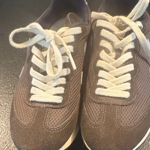 Veja Brown Sneakers with Light Blue V Accent - Picture 3 of 4